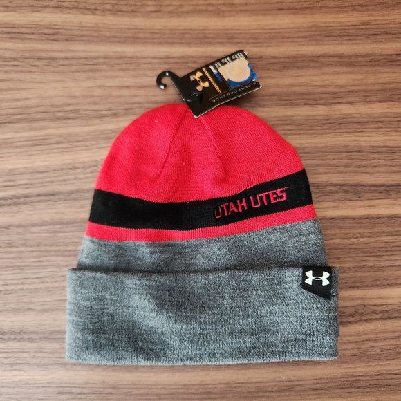 Under Armour ColdGear University of Utah Utes Beanie Hat - Picture 1 of 5
